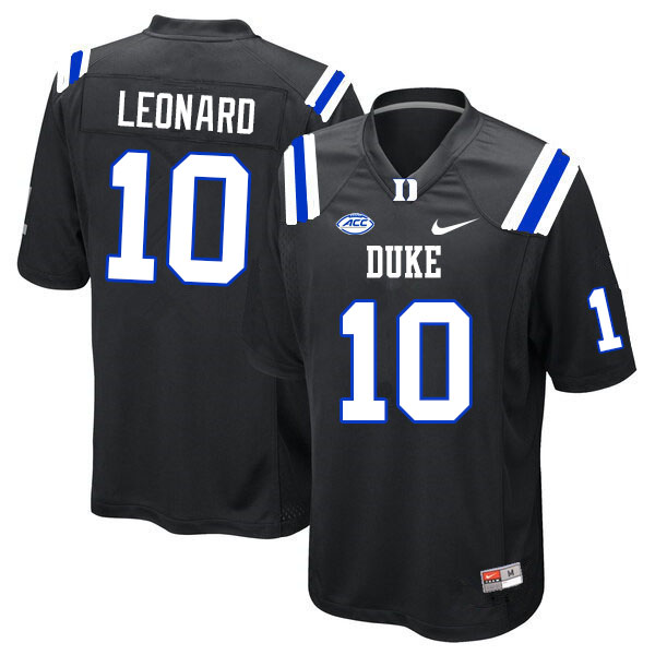 Men #10 Riley Leonard Duke Blue Devils College Football Jerseys Sale-Black